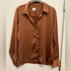 a new day orange button down shirt